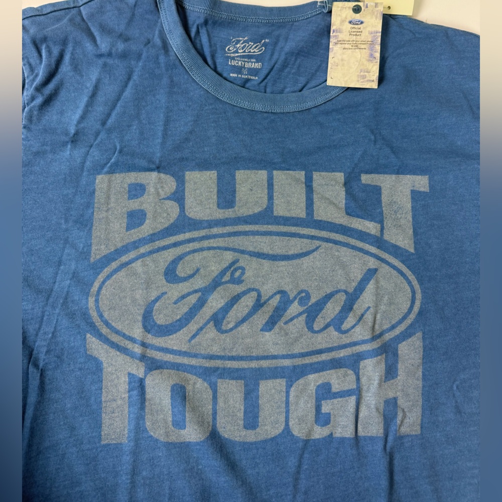Ford Motor Company Lucky Brand T-Shirt NWT New Dual sided Graphics